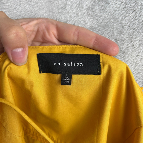 En Saison Midi Yellow Dress - Picture 5 of 7